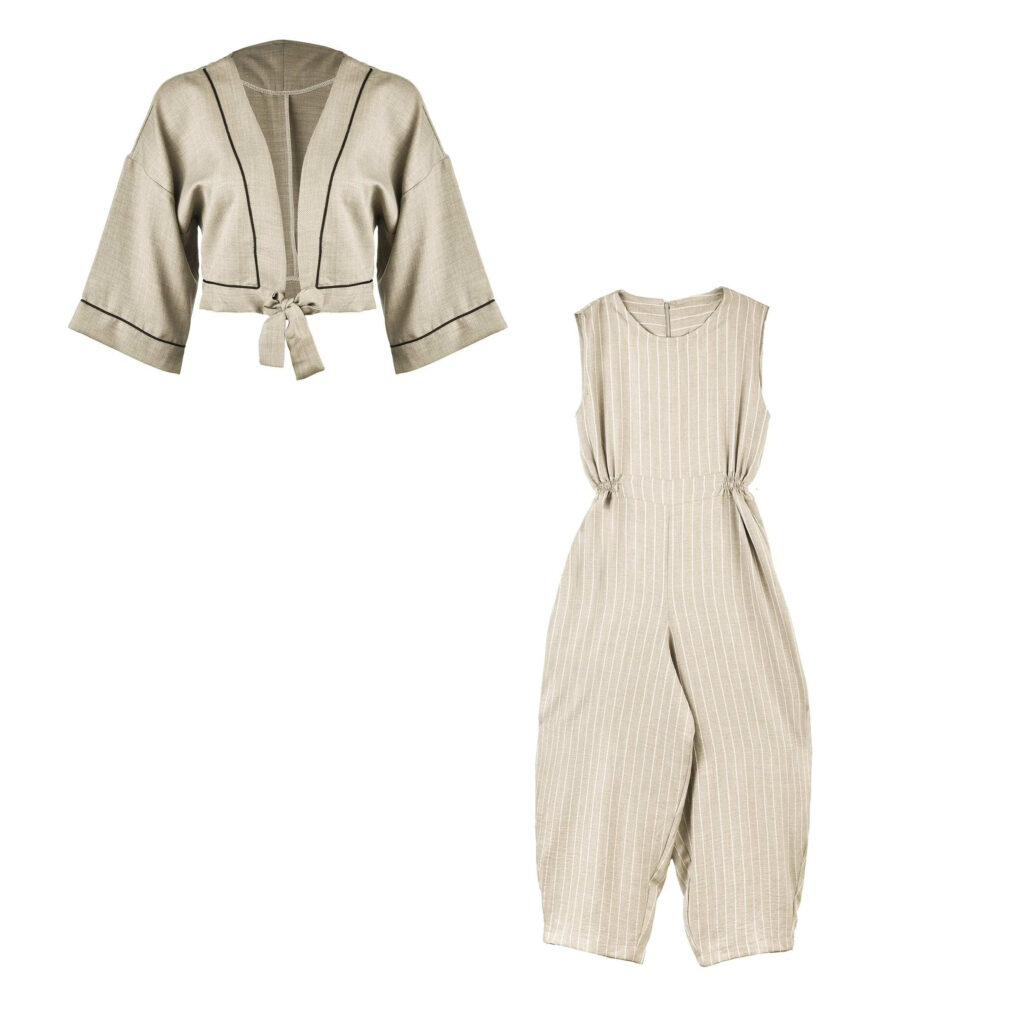 ست کت و سرهمی زنانه مدل MDSS-CH1954 رنگ کرم