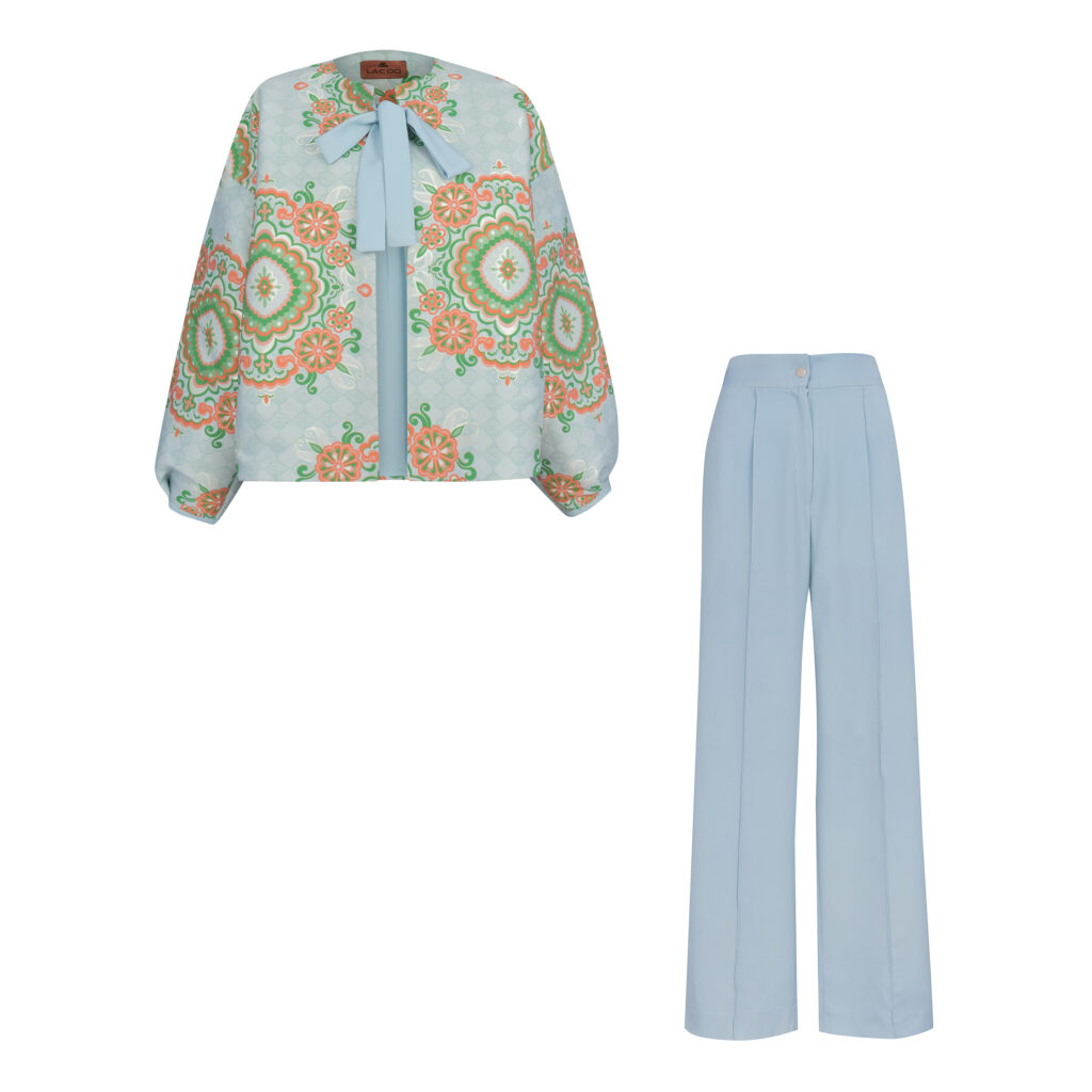 ست کت و شلوار زنانه مدل پاپیون